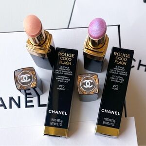 Chanel Rouge Coco Flash Lipstick - Peachy 270 and Rosa 272